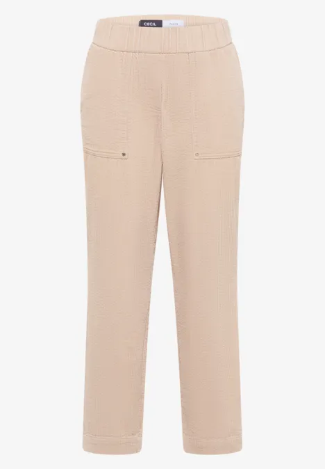Sportive Loose Fit Cordhose oat milk beige