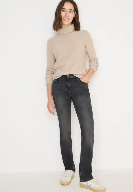 Straight Leg Jeans dark grey washed