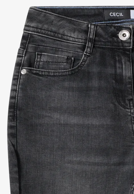 Straight Leg Jeans dark grey washed