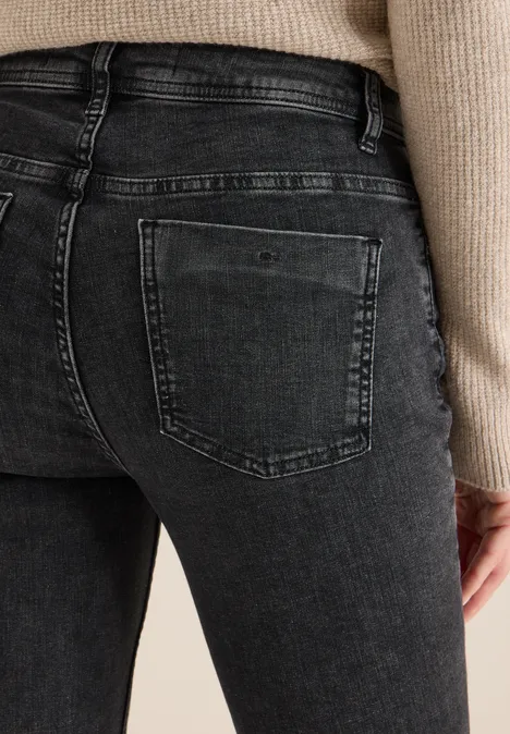 Straight Leg Jeans dark grey washed