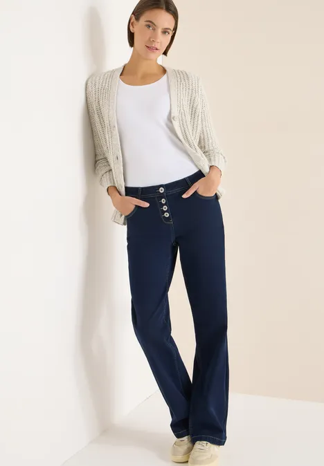 Uitgerolde Wide Legs jeans rinsed wash Uitgerolde Wide Legs jeans rinsed wash