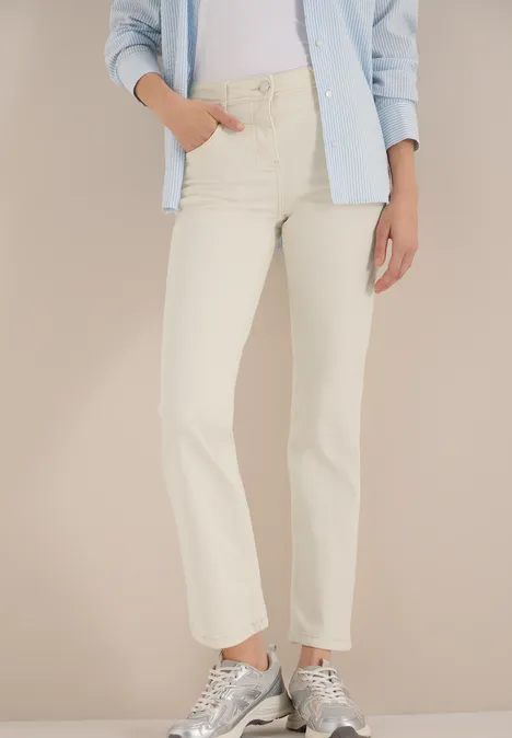 Bootcut jeans pearl beige