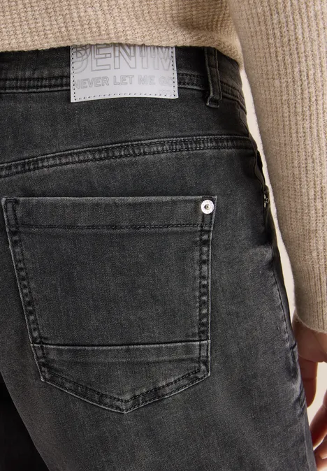 Wide Leg Jeans dark grey washed