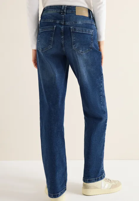 Wide Legs Jeans avec rivets mid blue wash Wide Legs Jeans avec rivets mid blue wash