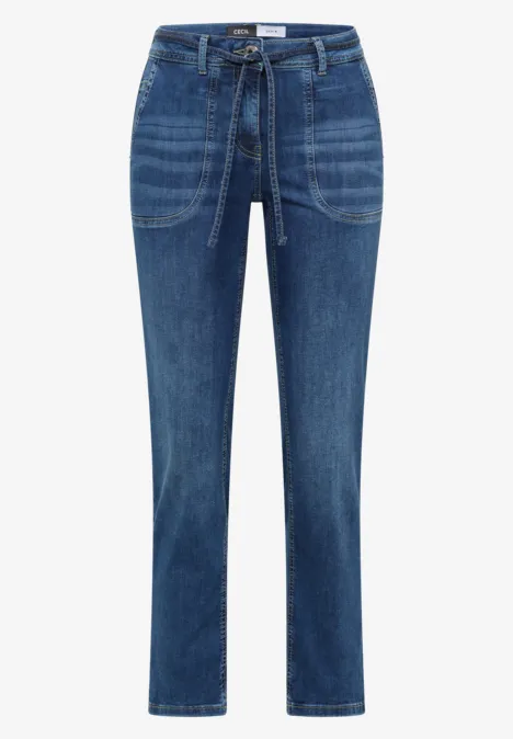 Straight Leg Jeans mid blue wash Straight Leg Jeans mid blue wash