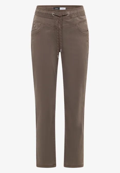 Pantalon look délavé coffee taupe Pantalon look délavé coffee taupe