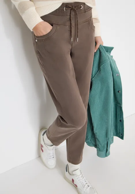Pantalon look délavé coffee taupe Pantalon look délavé coffee taupe