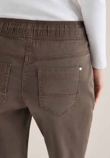 Pantalon look délavé coffee taupe Pantalon look délavé coffee taupe