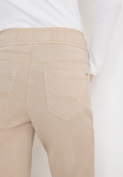 Pantalon look délavé grain beige Pantalon look délavé grain beige