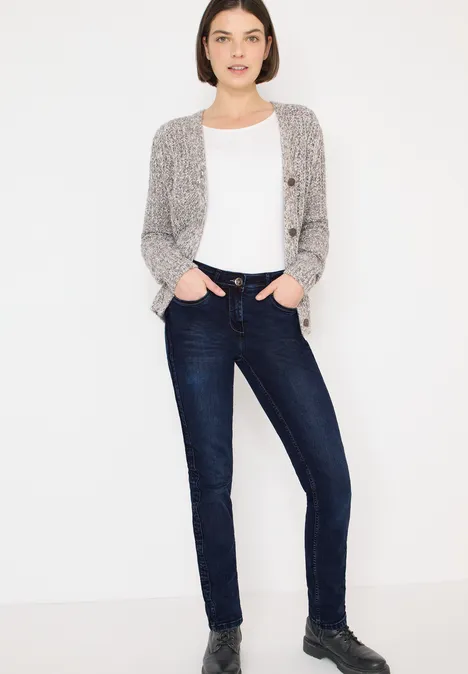 Jeans casual fit dark blue black washed