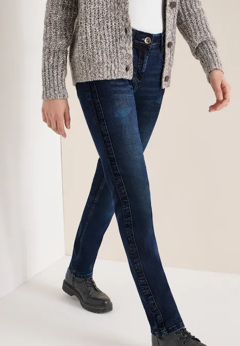 Jeans casual fit dark blue black washed