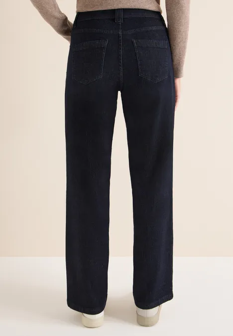 Jeans avec pierres précieuses Dark blue wash