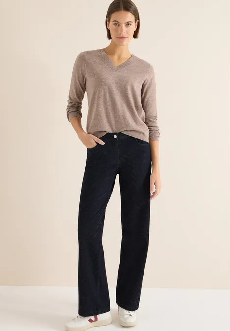 Jeans avec pierres précieuses Dark blue wash