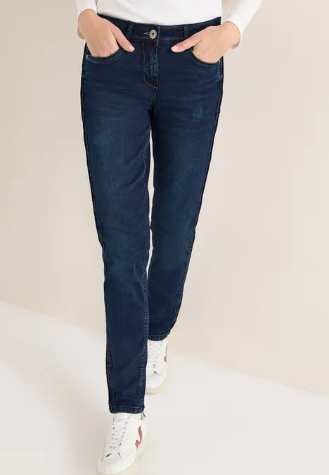 Casual jeans dark blue black washed