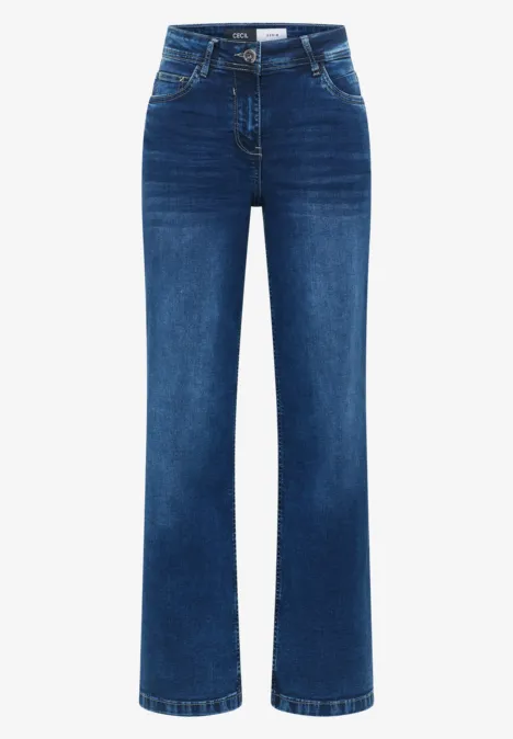 Wide Leg Jeans mid blue wash Wide Leg Jeans mid blue wash
