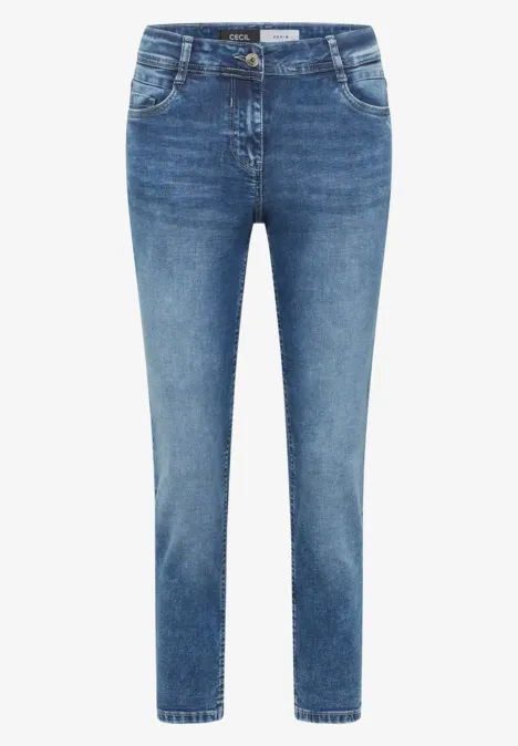 Jeans met smalle pijpen authentic used wash