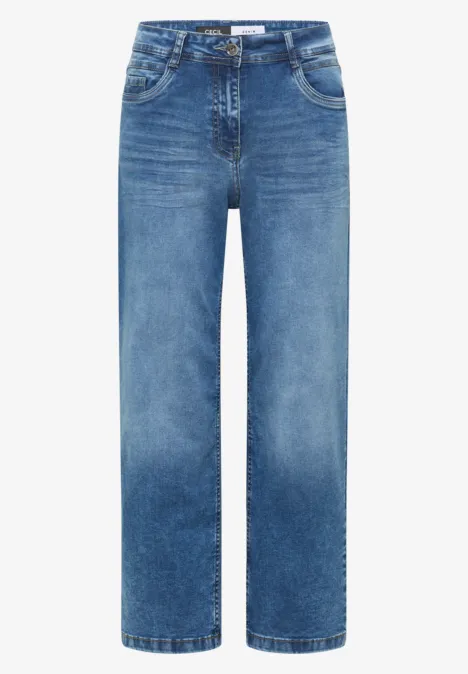 Jeansy z szerokimi nogawkami authentic used wash