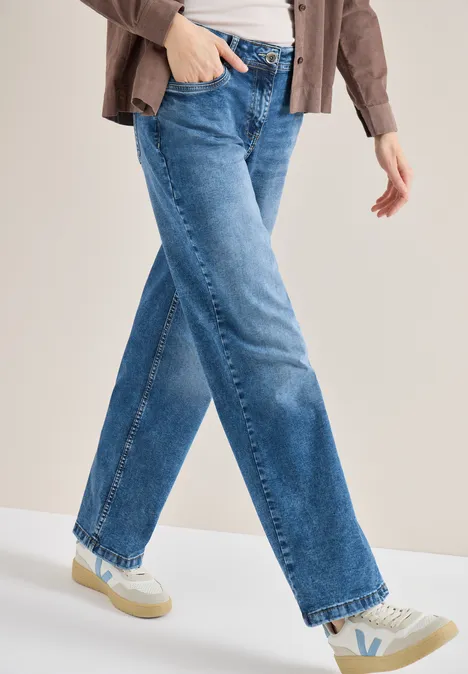 Jeansy z szerokimi nogawkami authentic used wash