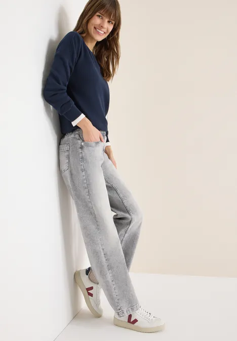 Wide Leg Jeans light grey wash