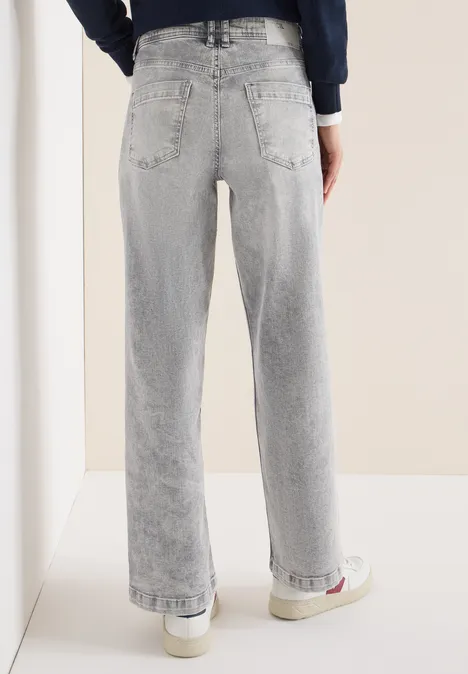 Wide Leg Jeans light grey wash
