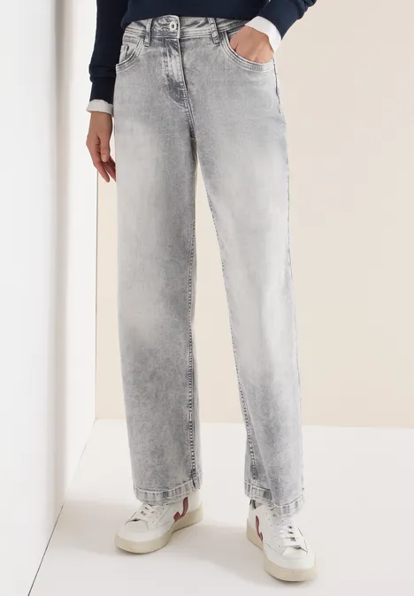 Wide Leg Jeans light grey wash