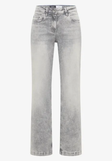 Wide Leg Jeans light grey wash