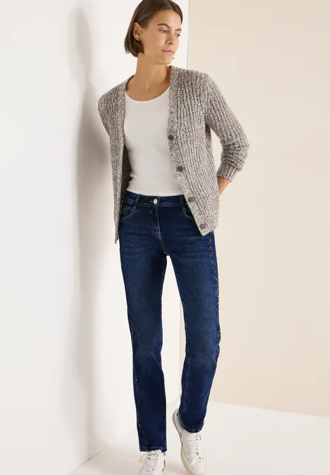 Jeans à rayures gallon Dark blue wash