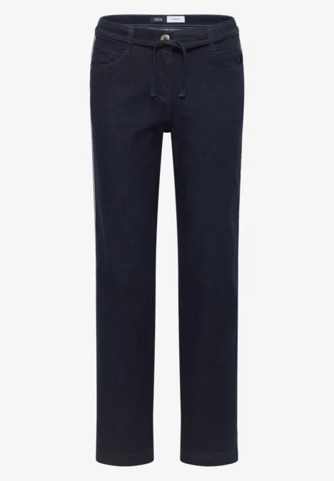 Jeans met gallonstrepen rinsed wash