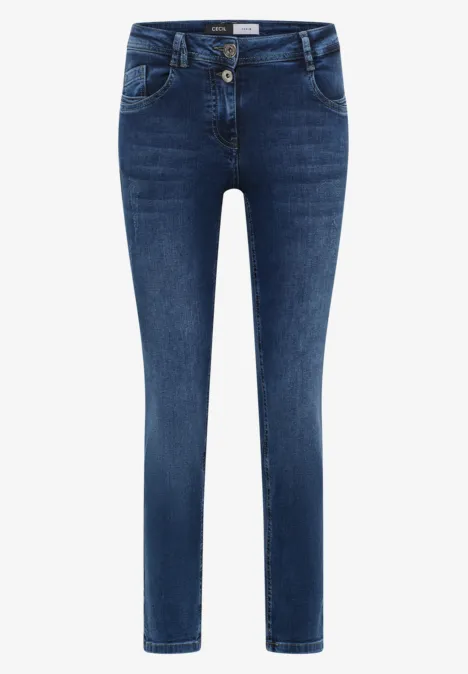 Jeans im Slim Fit mid blue used wash Jeans im Slim Fit mid blue used wash