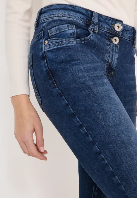 Jeans im Slim Fit mid blue used wash Jeans im Slim Fit mid blue used wash