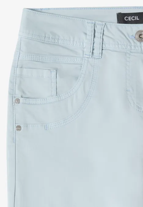 Mid Waist Slim Leg Hose im Casual Fit diamond blue