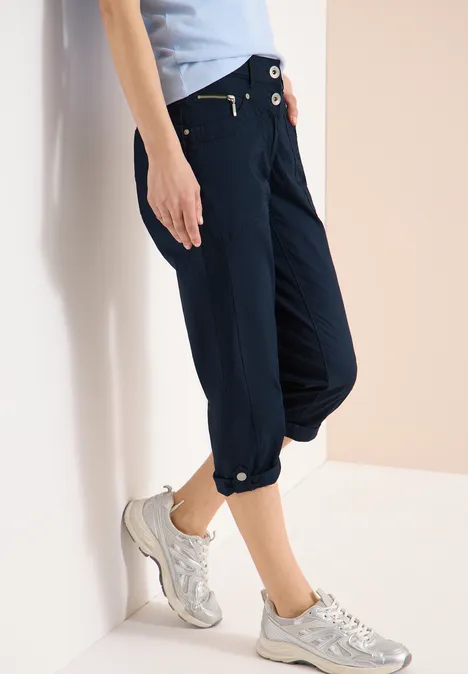 Mid Waist Casual Fit Hose mit Turn Up universal blue