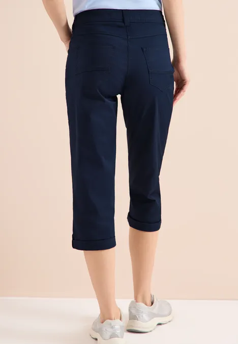 Mid Waist Casual Fit Hose mit Turn Up universal blue