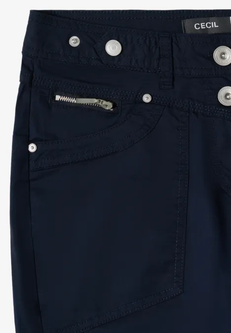 Mid Waist Casual Fit Hose mit Turn Up universal blue