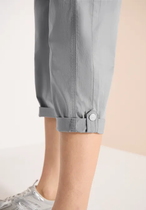 Mid Waist Casual Fit Hose mit Turn Up obelisk grey