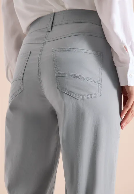 Mid Waist Casual Fit Hose mit Turn Up obelisk grey