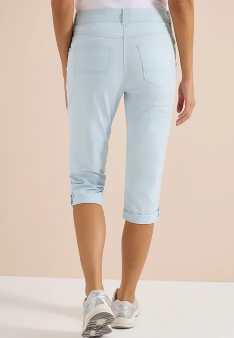 Mid Waist Casual Fit Hose mit Turn Up diamond blue