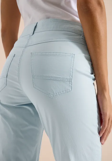Mid Waist Casual Fit Hose mit Turn Up diamond blue