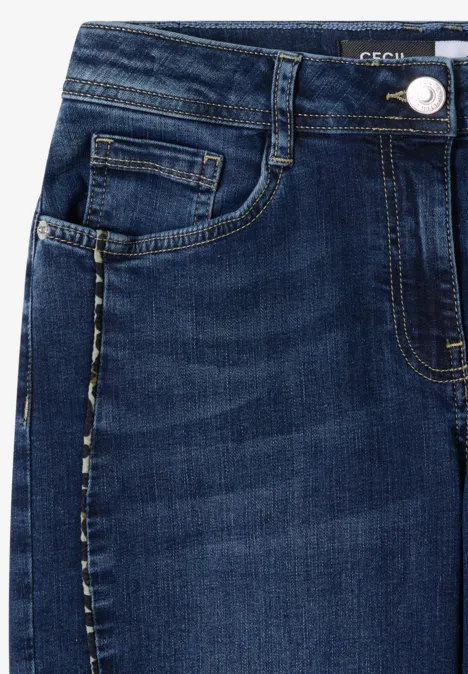 Jeans met gallonstrepen Dark blue wash