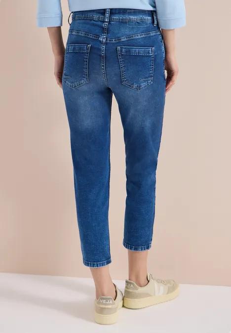 3/4 Slim Leg Jeans im Slim Fit Dark blue wash