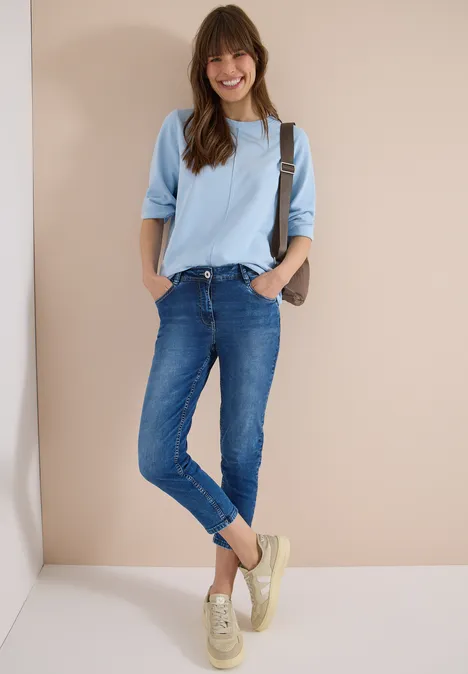 3/4 Slim Leg Jeans im Slim Fit Dark blue wash