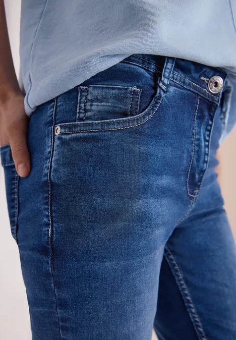 3/4 Slim Leg Jeans im Slim Fit Dark blue wash