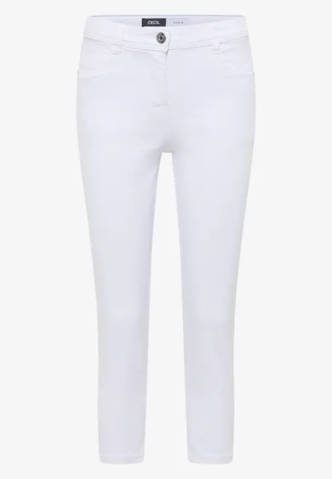 3/4 Slim Leg jeans in Slim Fit White