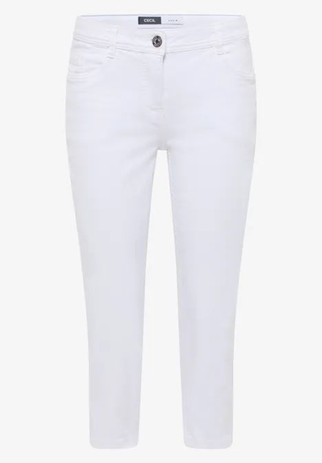 3/4 Slim Leg Jeans im Casual Fit White