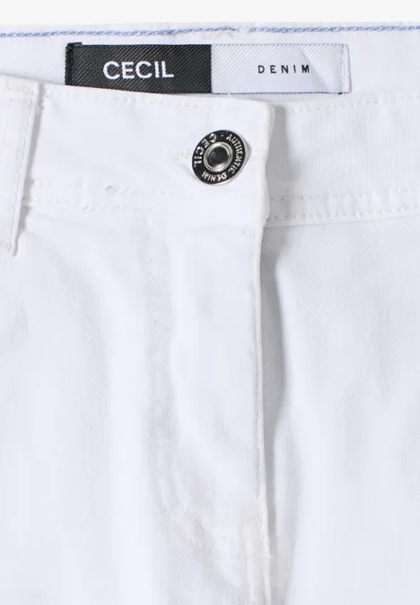3/4 Slim Leg Jeans im Casual Fit White