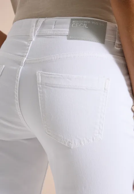 3/4 Slim Leg Jeans im Casual Fit White