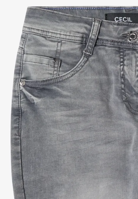 Grijze jeans met voorzak en "Cecil"-label in de taille
