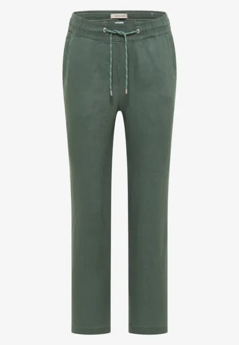 Slim Leg pantalon causal fit en lin just khaki Slim Leg pantalon causal fit en lin just khaki