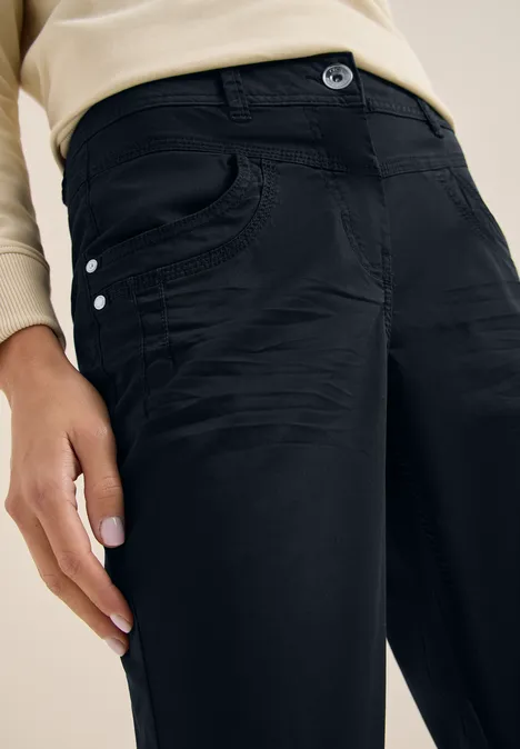 Broek met gewassen look universal blue