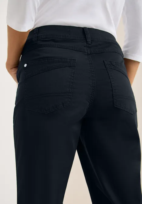 Broek met gewassen look universal blue